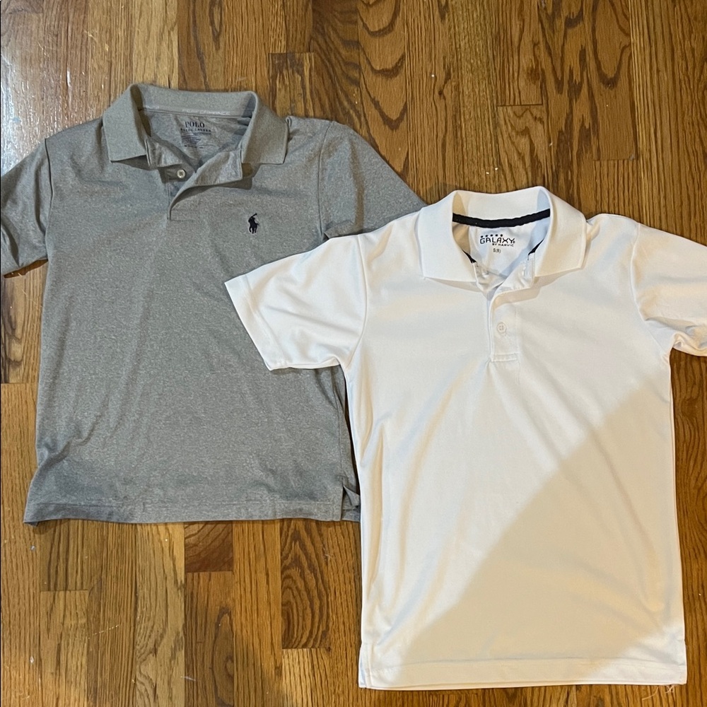 Polo by Ralph Lauren Kids Polo Shirts in Gray and White